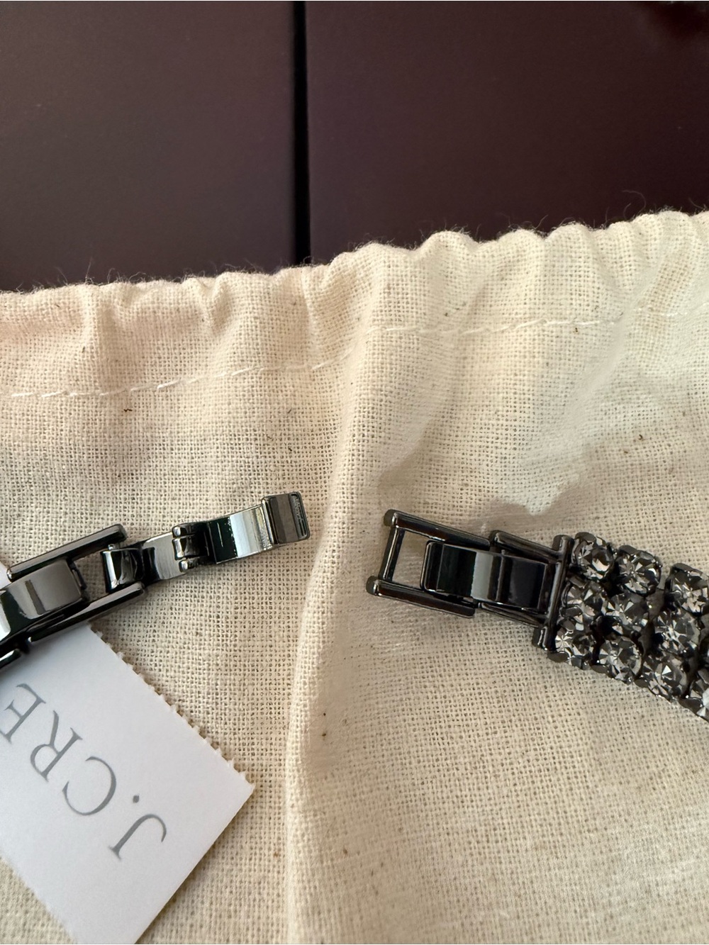 NWT J.Crew Dark Gray Crystal necklace - Picture 4 of 4
